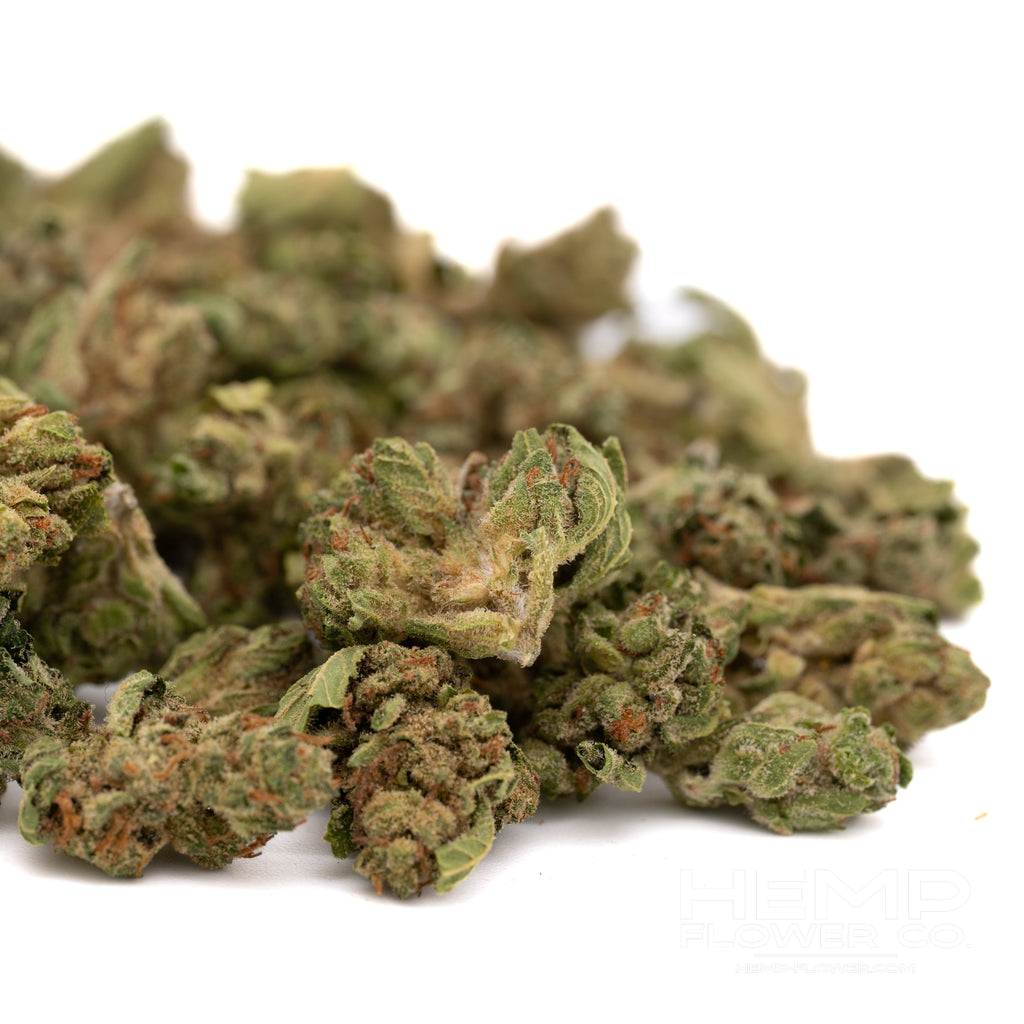 Pile of dried Guava Tartz THCa Flower Smalls wholesale hemp flower buds