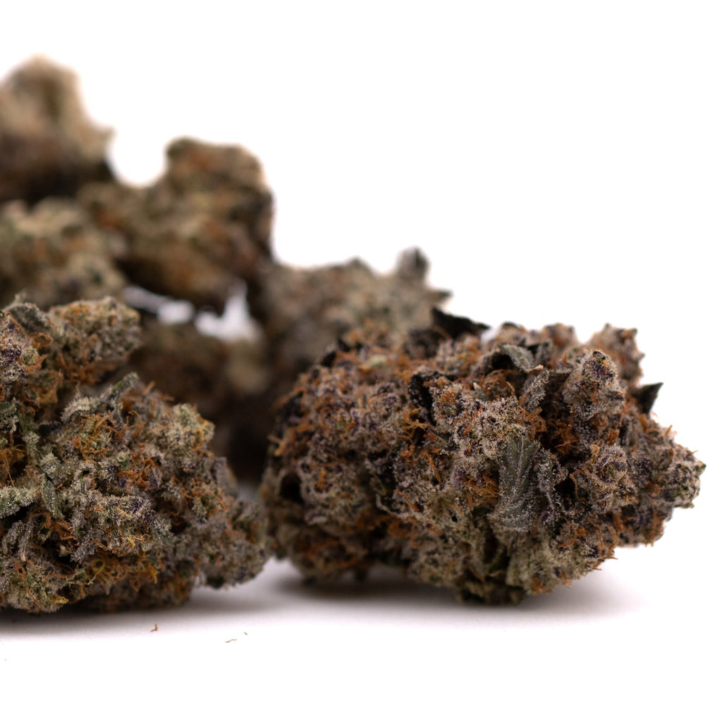 Dried cannabis buds of Peach Tree THCa Indoor Flower hemp flower and THCa flower